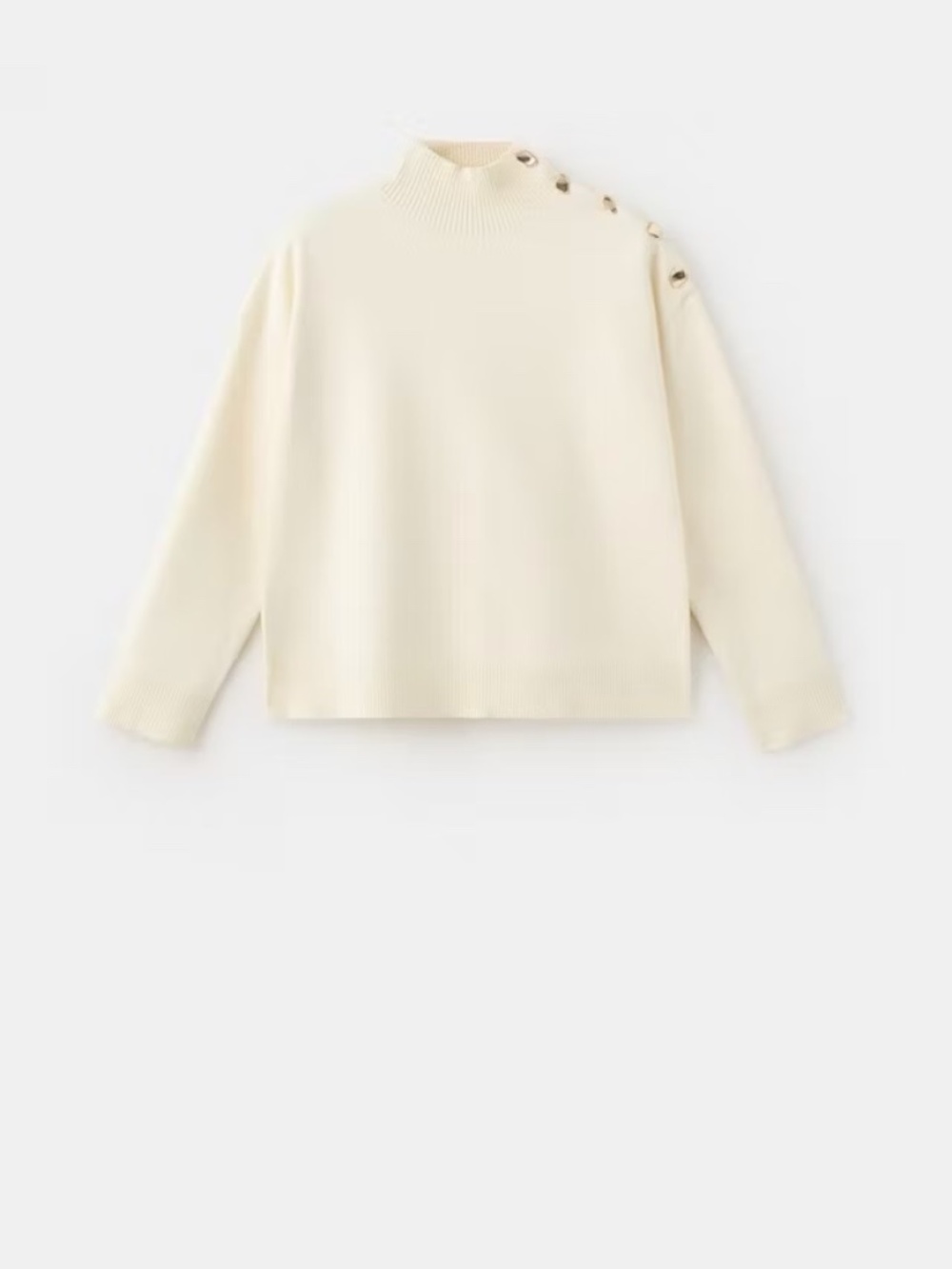 MANGO Knitted Sweater With Jewel Buttons
